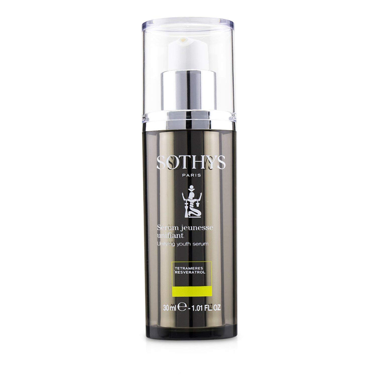 SOTHYS Unifying Youth Serum matte texture close-up showing refined complexion.