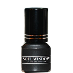Soul Window UV Eyelash Adhesive bottle close-up showing waterproof, long-lasting bond