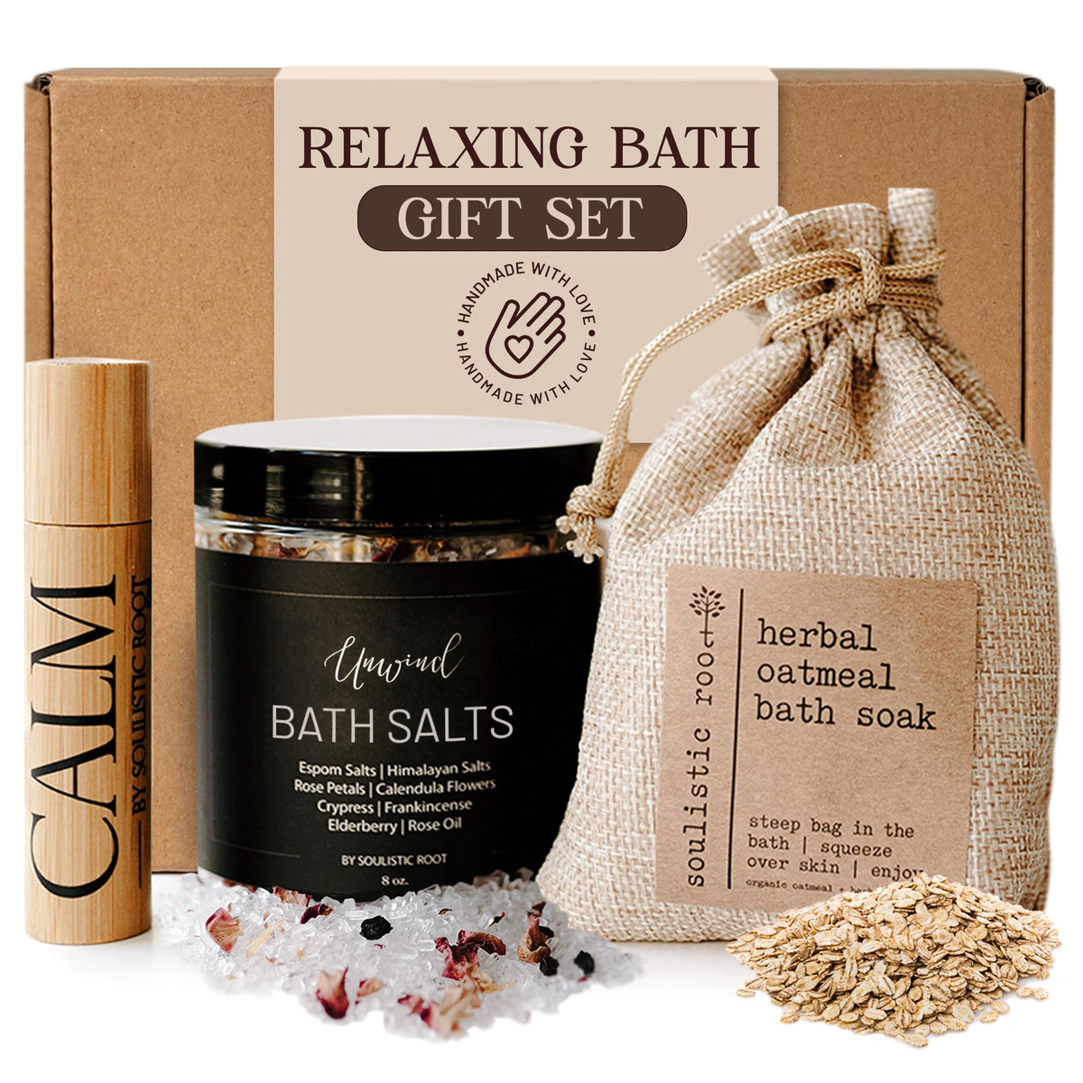 Soulistic Root bath set gift box ready for gifting and self-care moments.