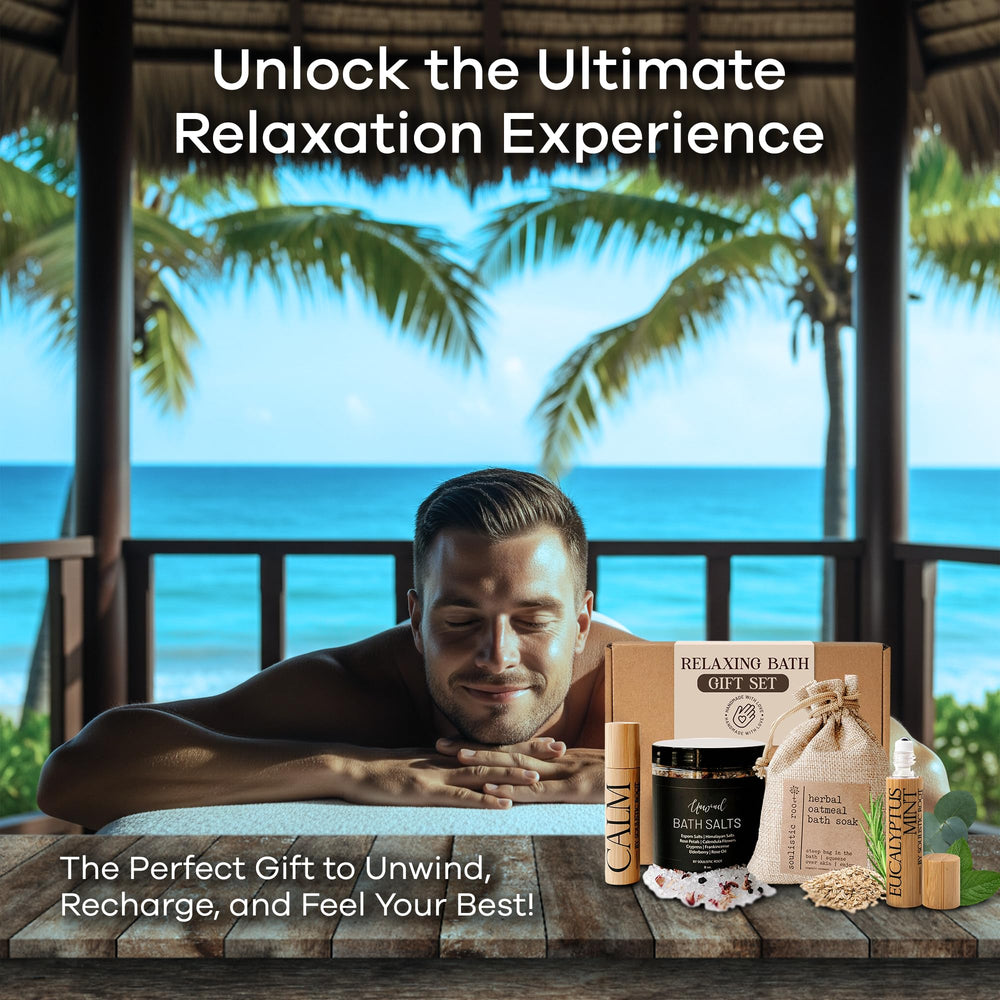 Soulistic Root wellness bath scene depicting a serene self-care ritual.