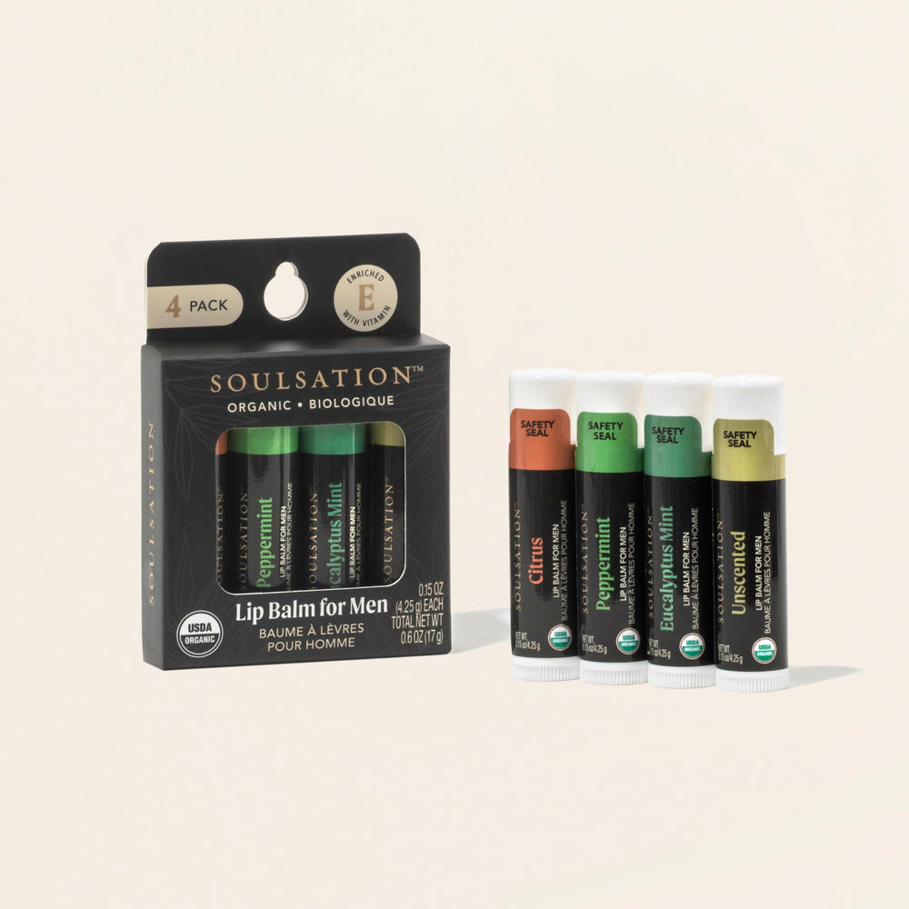 SOULSATION lip balm set citrus, bright flavor and lasting moisture for daily use.