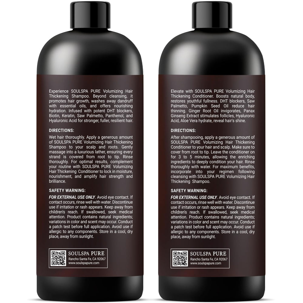 SOULSPA PURE After-use volumized hair demonstrating fuller appearance