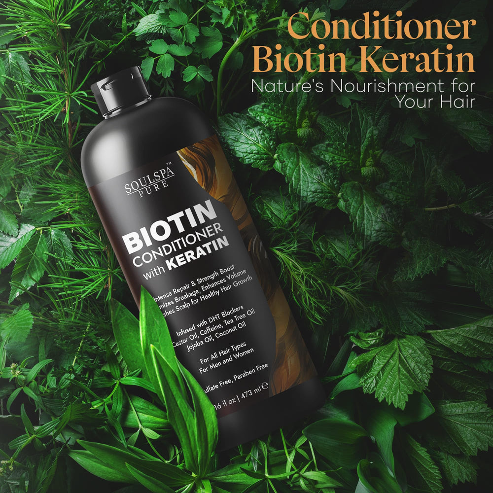 Biotin and keratin enriched lather for gentle cleansing.