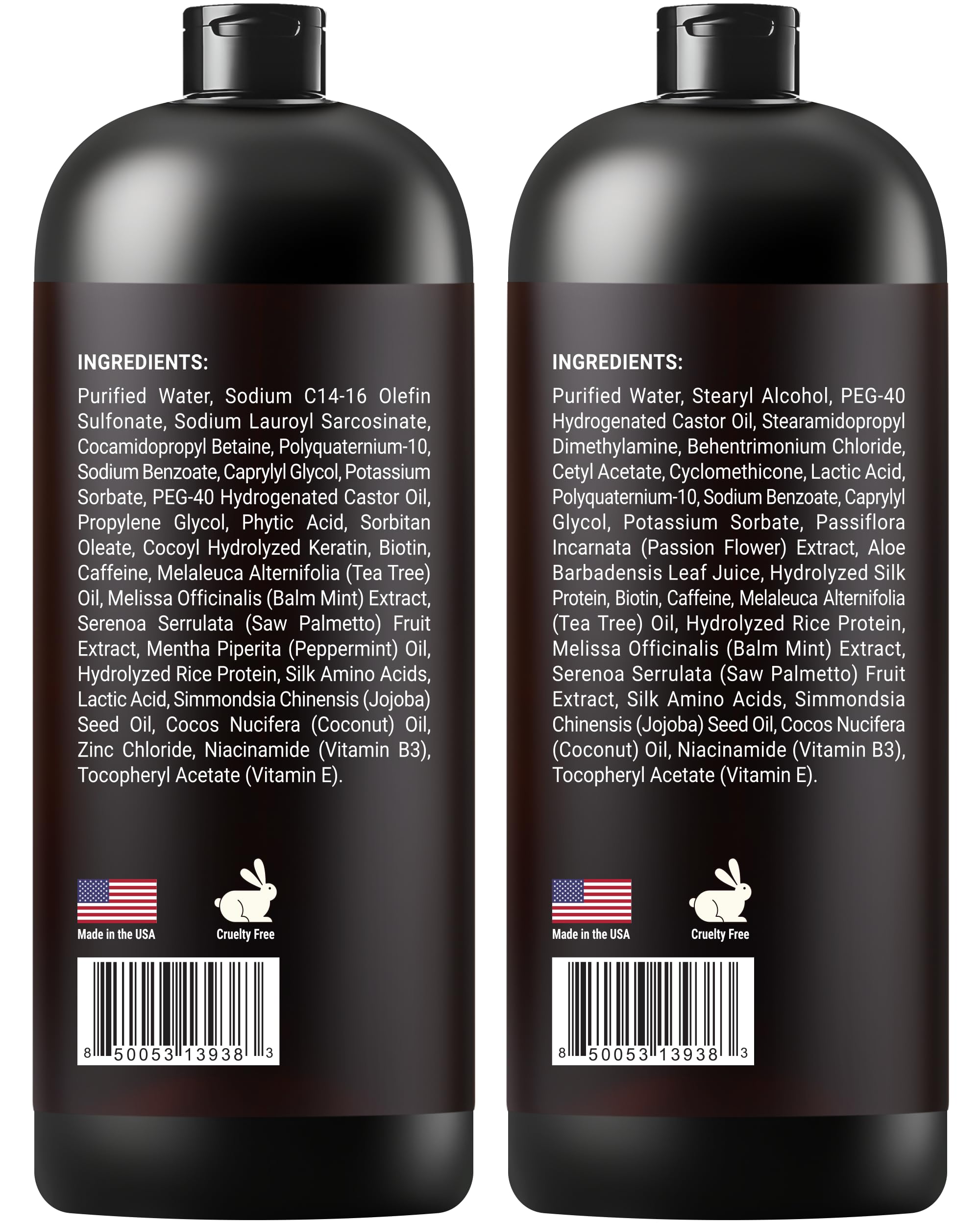 SOULSPA PURE Biotin Rice Water Set packaging displays two full-size bottles.