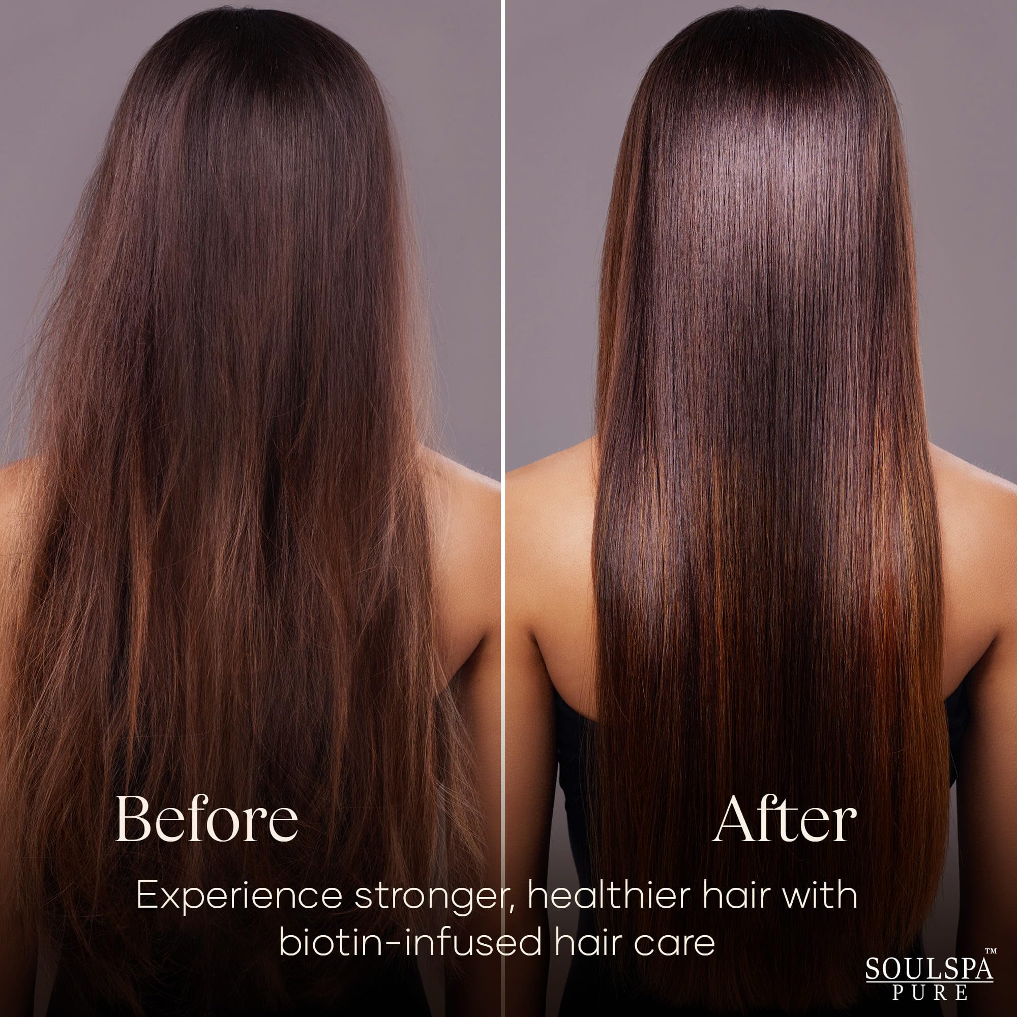 SOULSPA PURE Bottle on shelf image communicates a sulfate-free, premium formula.