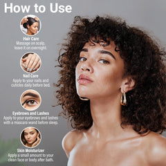 SoulSpa Pure castor oil on scalp for soothing massage and healthier roots