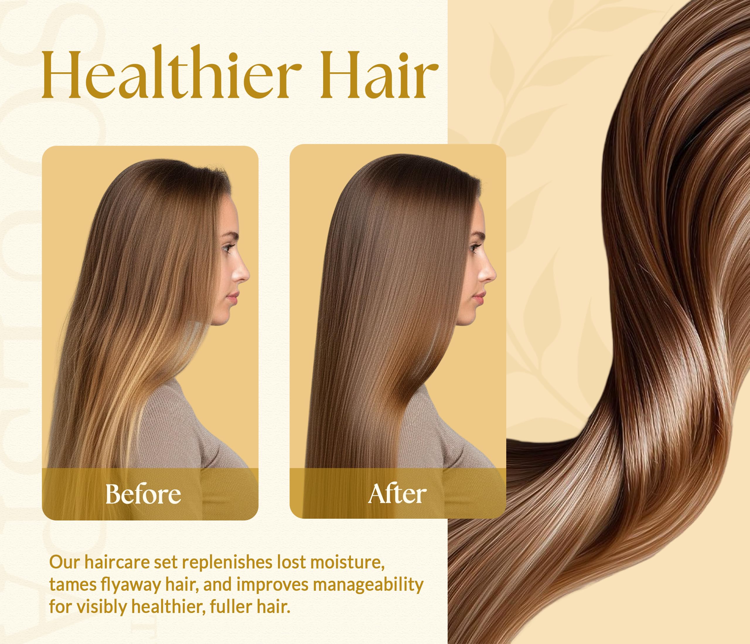 SoulSpa Pure thickening effect visible on hair strands