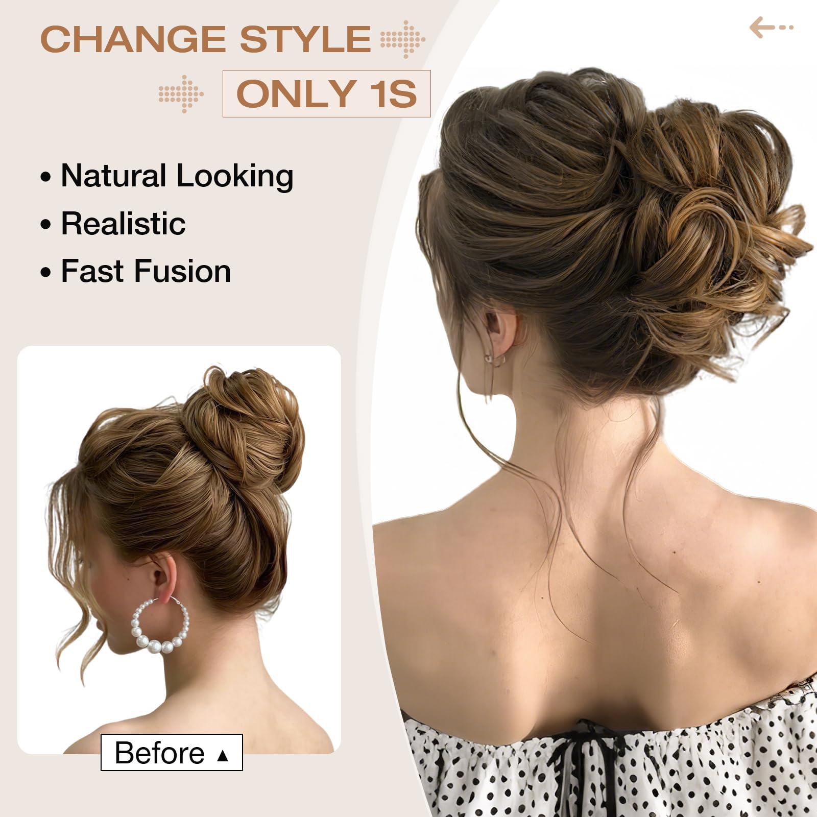 Soulwigger 1.4 oz bun feels soft and tangle-free for comfortable all-day wear.