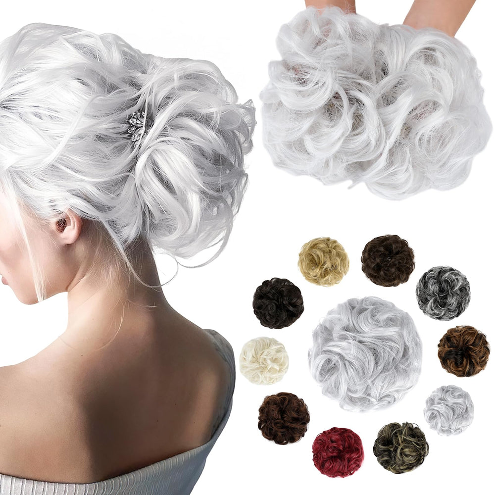 Soulwigger Messy Bun Hair Piece with wavy texture blends naturally for a quick, full updo.