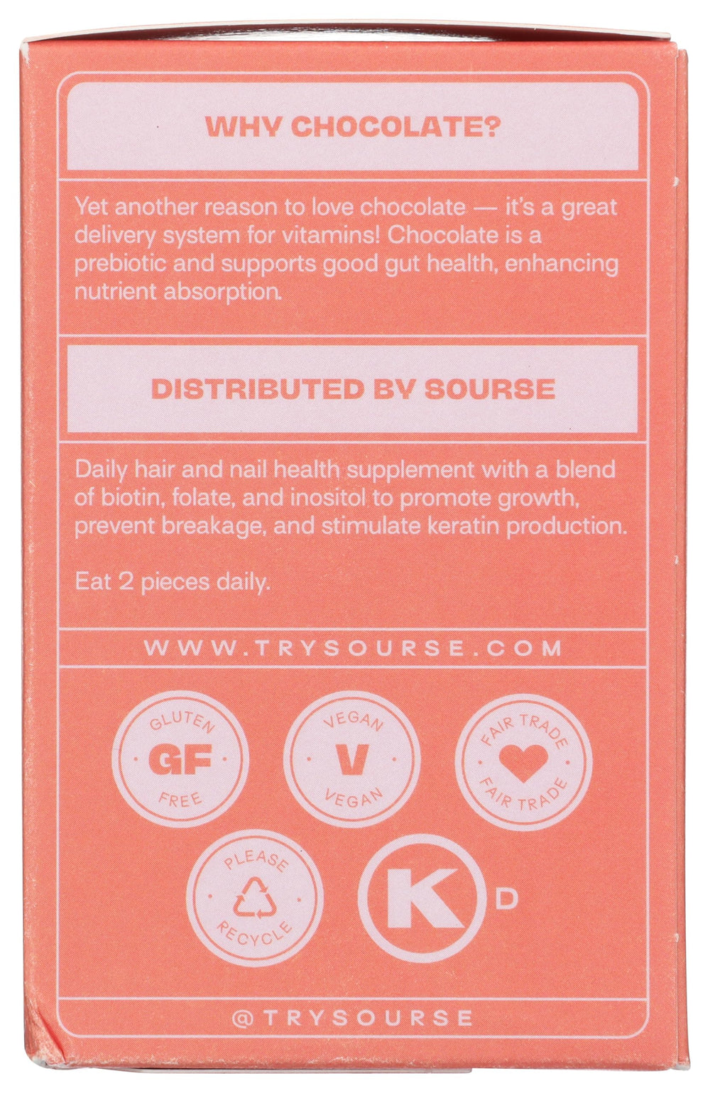 Sourse Hair Grow Bites gummies colorful chewables as daily supplement for hair health.