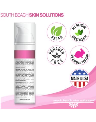 South Beach Salon Strength neck cream application demonstrates targeted firming around the jawline.