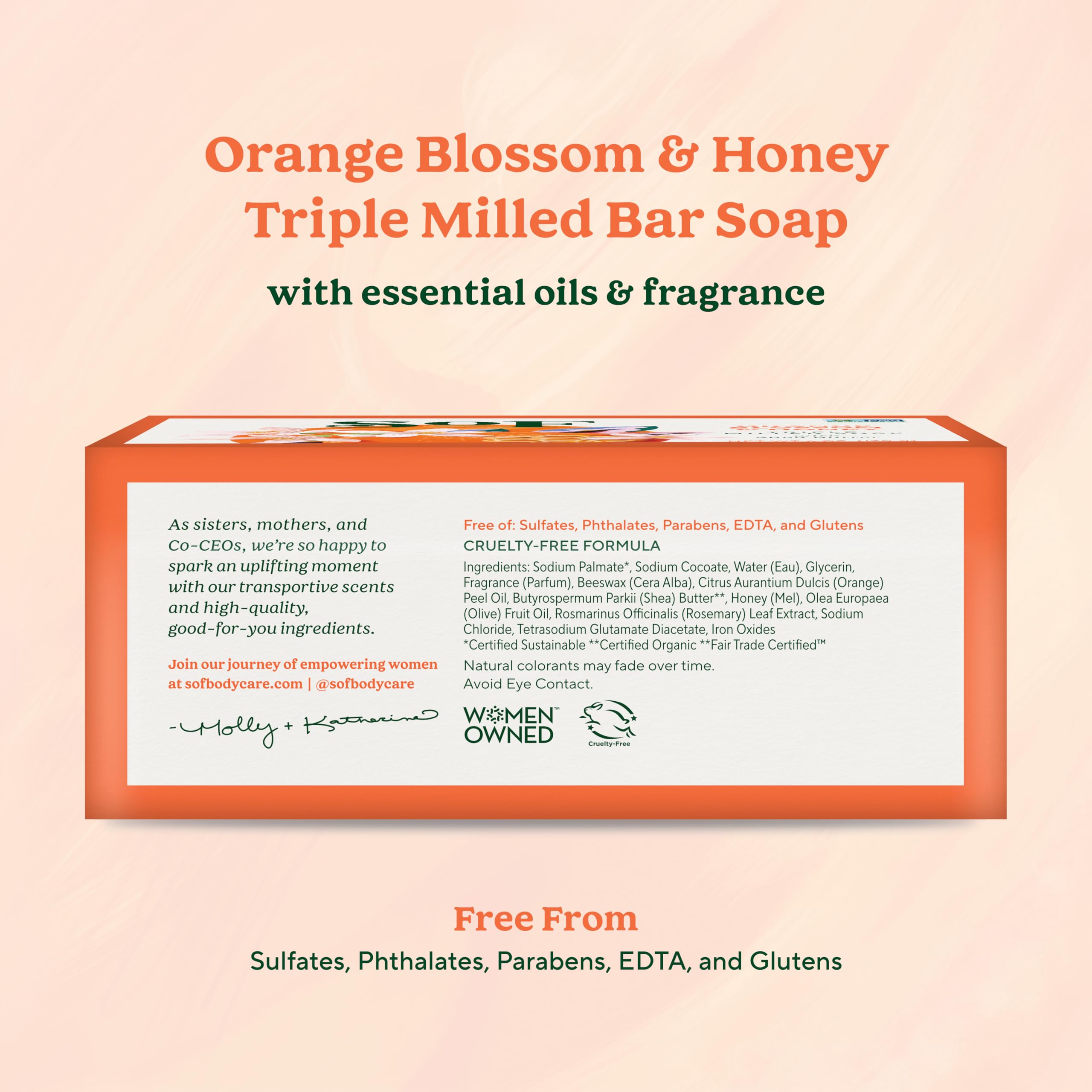 South Of France SoF creamy-lather bar shown for a soothing shower.
