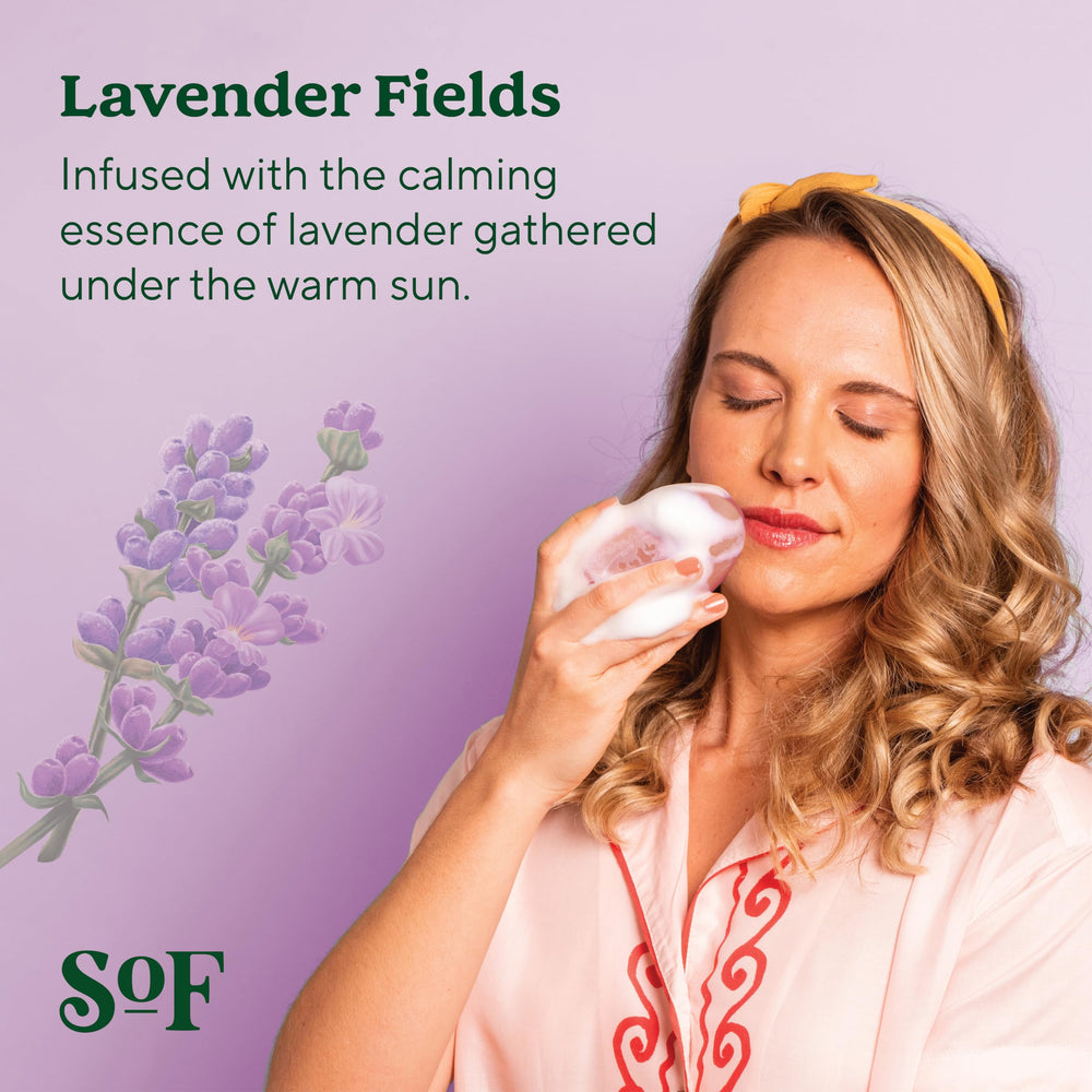 Organic shea butter on the South Of France Lavender Fields bar surface.