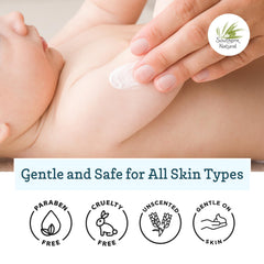 Face with moisturized, soft skin after using Southern Natural Goat Milk Lotion.