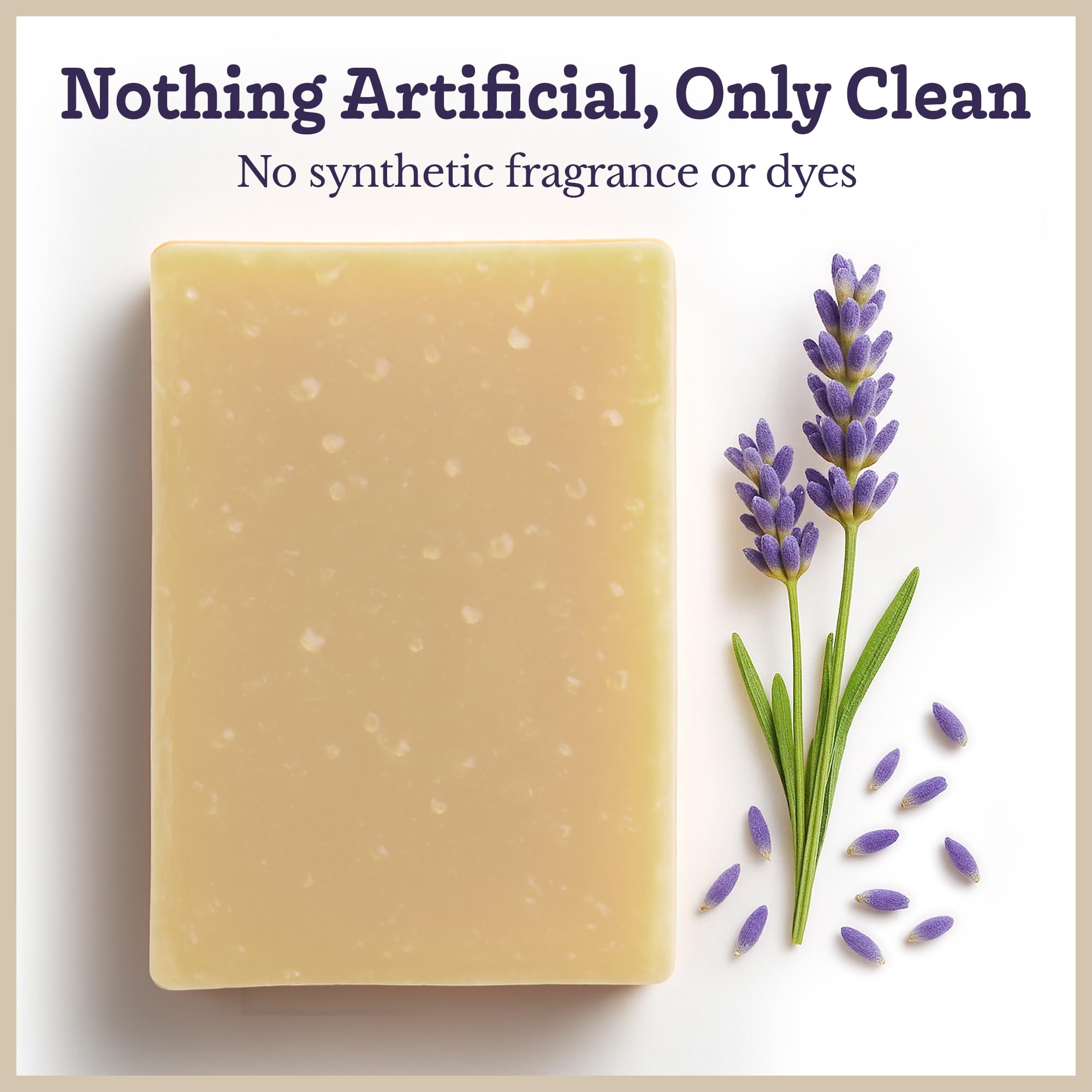 Southern Natural Goat Milk Soap for dry skin, long-lasting bar that lathers well