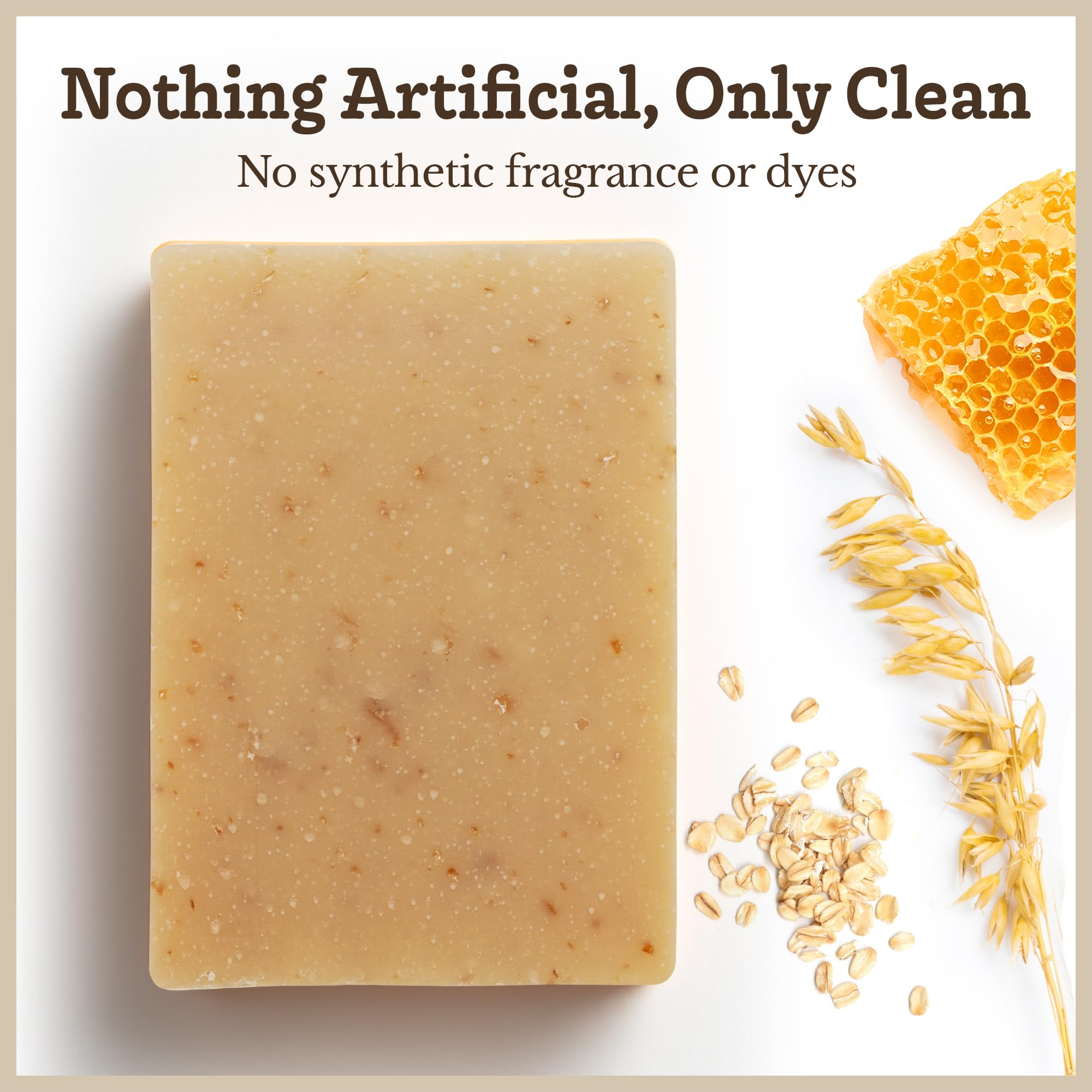 Southern Natural textured soap slice shows rugged surface for everyday cleansing.