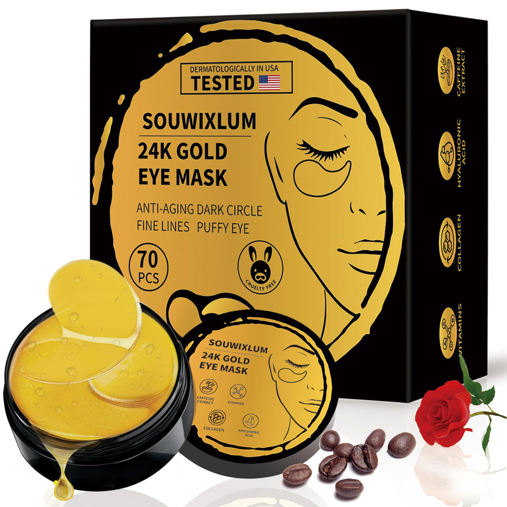Souwixlum 24K gold eye patch targets puffy eyes for refreshed under-eye skin