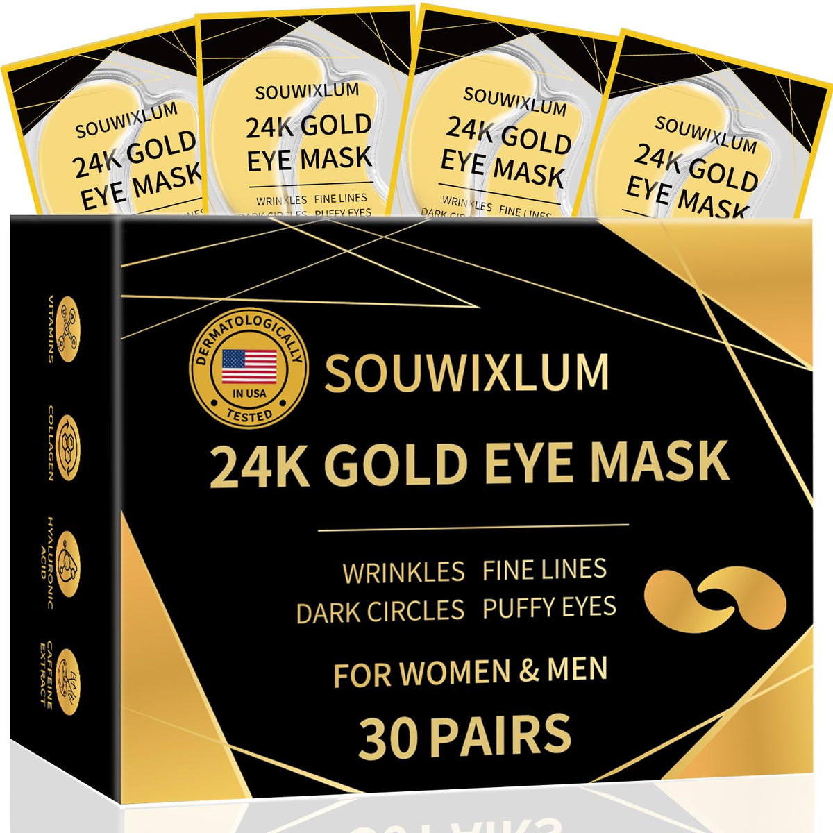 Souwixlum under-eye patches for puffy eyes provide soothing hydration and gentle relief.