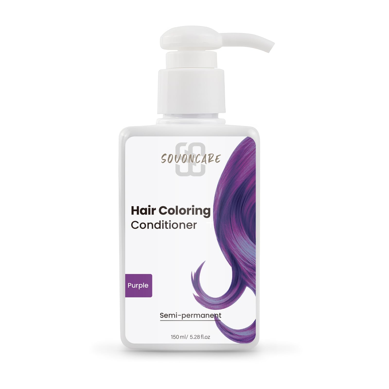 Hair ready for color deposit with SOVONCARE after-dry application.