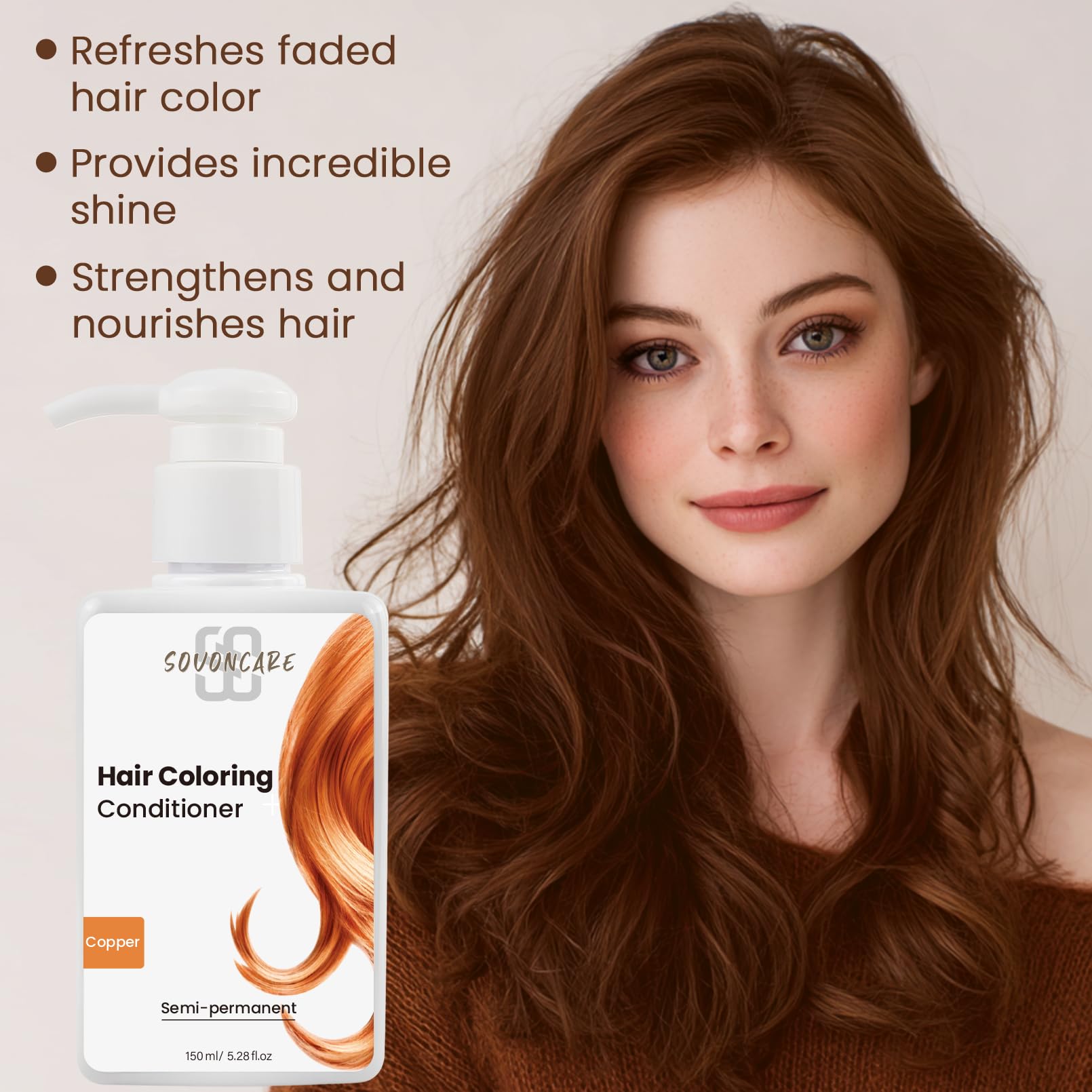 SOVONCARE tub packaging shows easy-to-use container for color maintenance and deep conditioning
