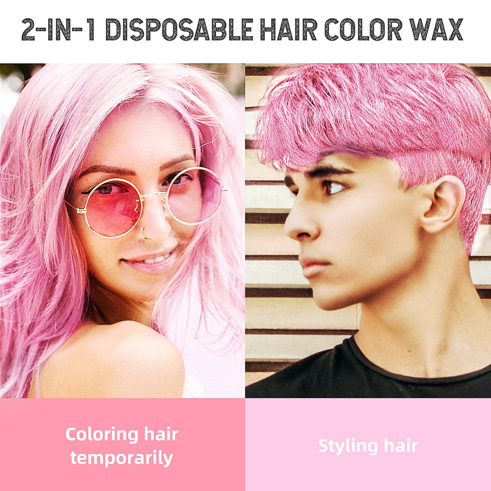 SOVONCARE pink hair wax hair application shows easy, everyday styling