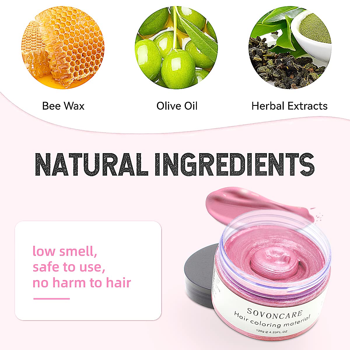 SOVONCARE pink hair wax Halloween costume adds playful flair