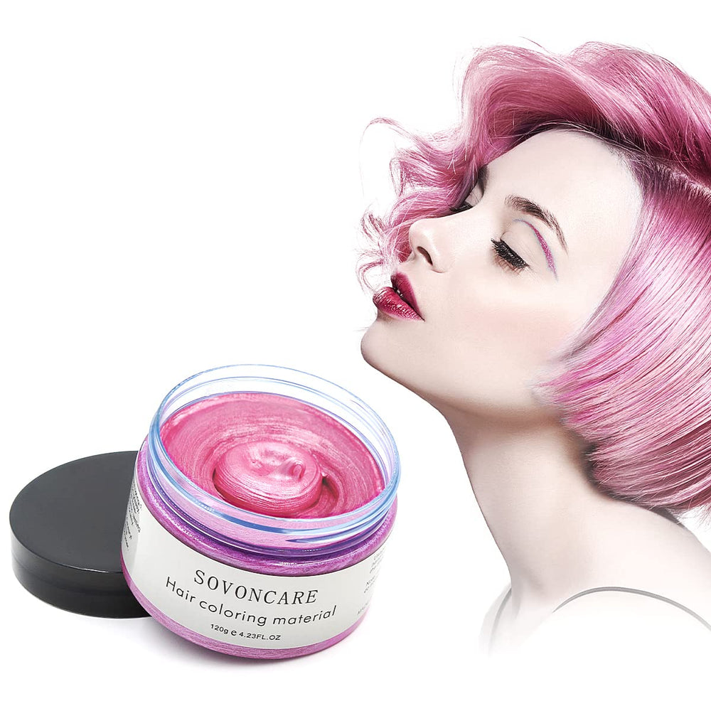 SOVONCARE pink hair wax styling look demonstrates versatile looks