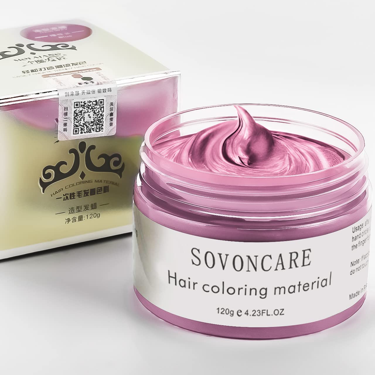 SOVONCARE pink hair wax wash-out means quick cleanup after wear