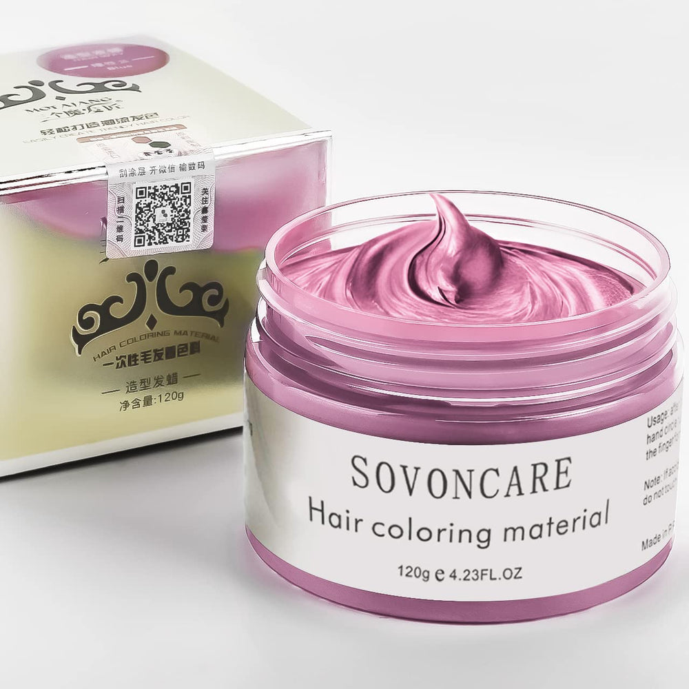 SOVONCARE pink hair wax wash-out means quick cleanup after wear