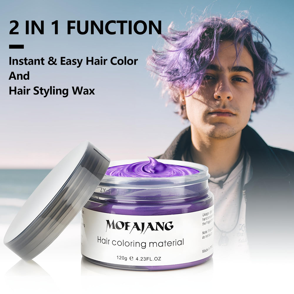 SOVONCARE purple wax styled cosplay look with bold color