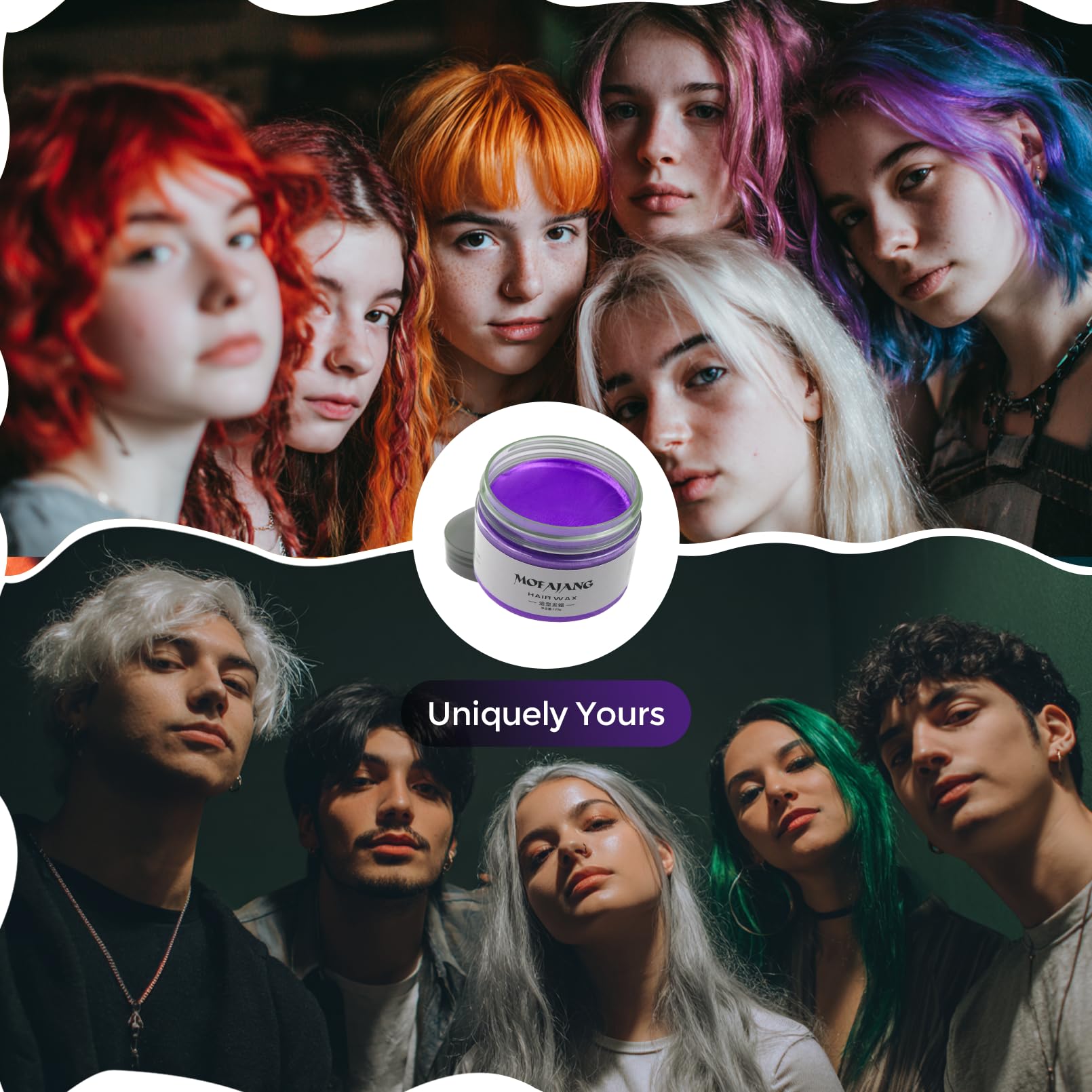 SOVONCARE purple wax unisex-use photo showing suitability for men and women