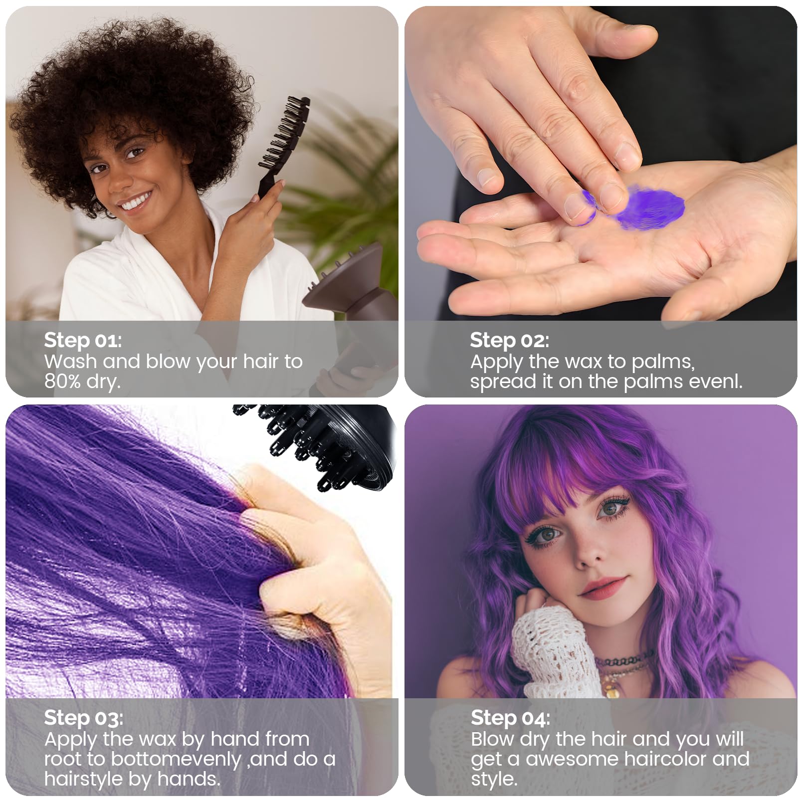 SOVONCARE purple wax wash-off test showing easy removal