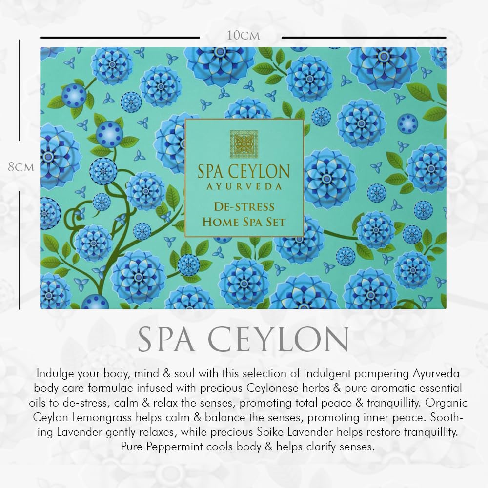 SPA CEYLON De-stress Calming Body Massage Serum bottle for hydrating, soothing massage