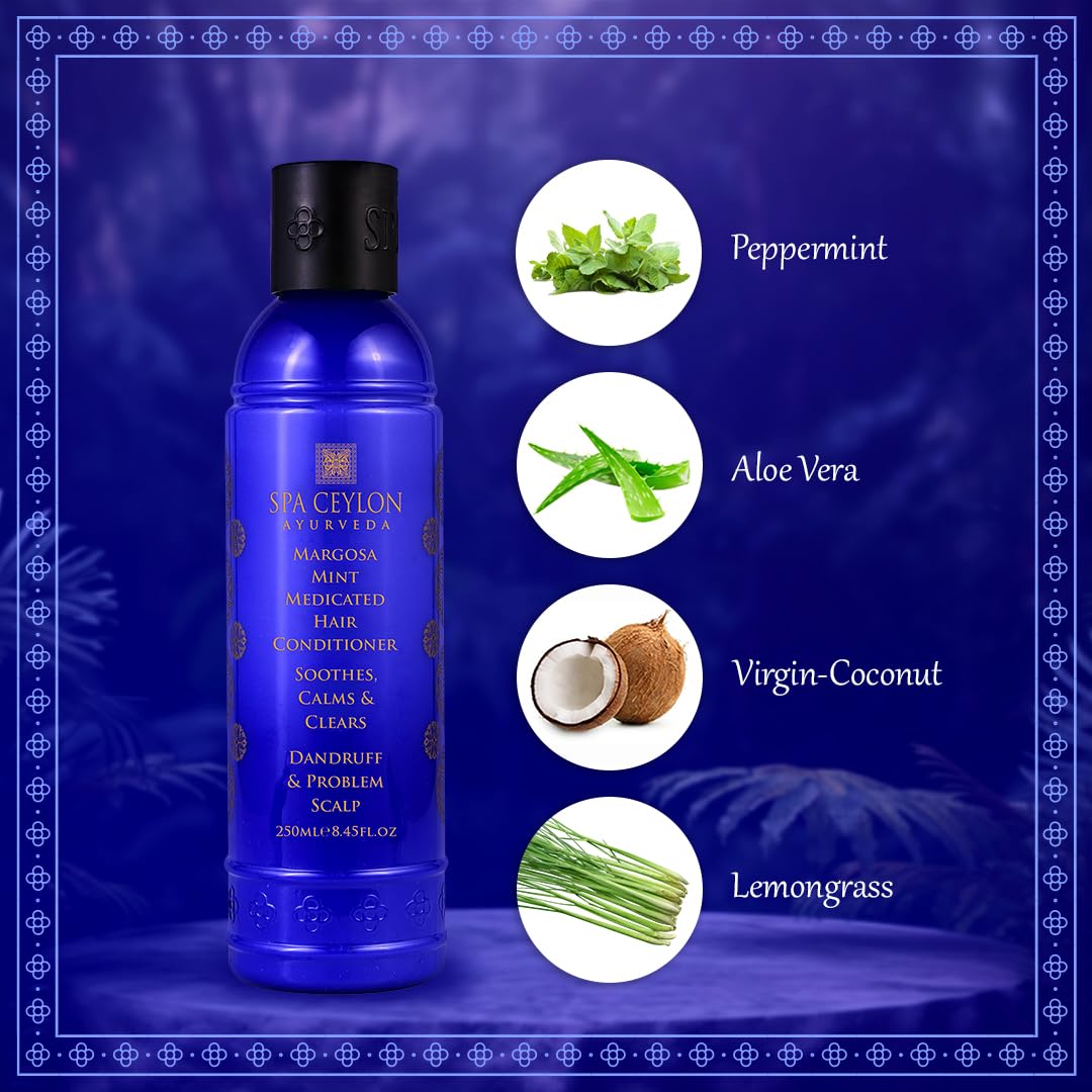 SPA CEYLON Margosa Mint packaging highlights natural oils blend