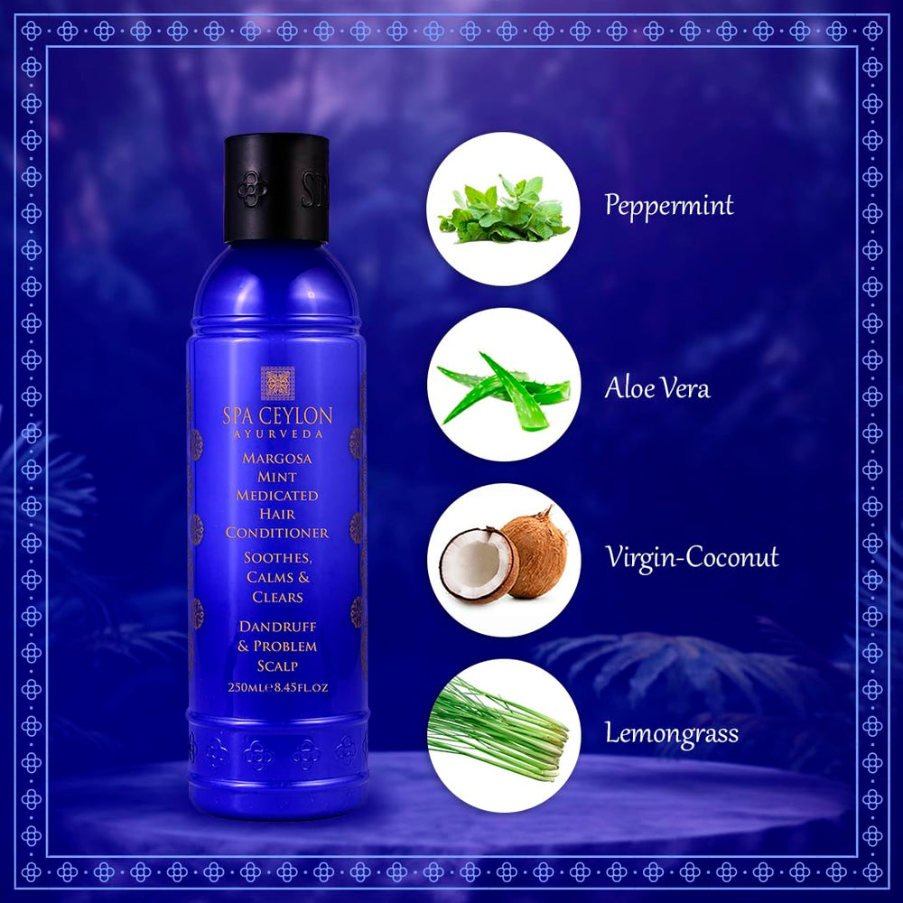 SPA CEYLON Margosa Mint packaging highlights natural oils blend
