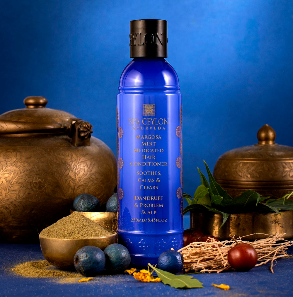 Close-up of SPA CEYLON Margosa Mint bottle shows creamy texture