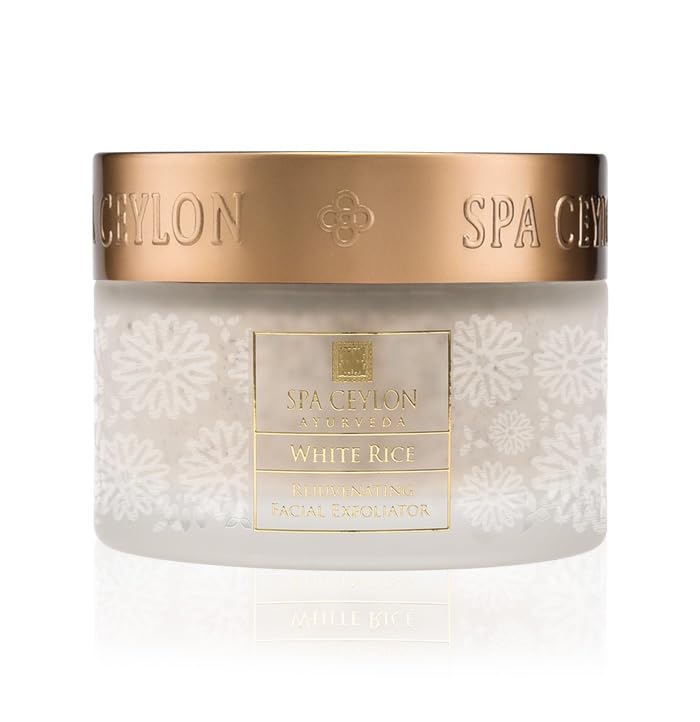 SPA CEYLON White Rice Exfoliator packaging on display for sensitive skin