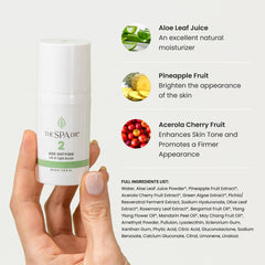 The Spa Dr. resveratrol-chlorella ingredients image highlights antioxidant-rich formula.