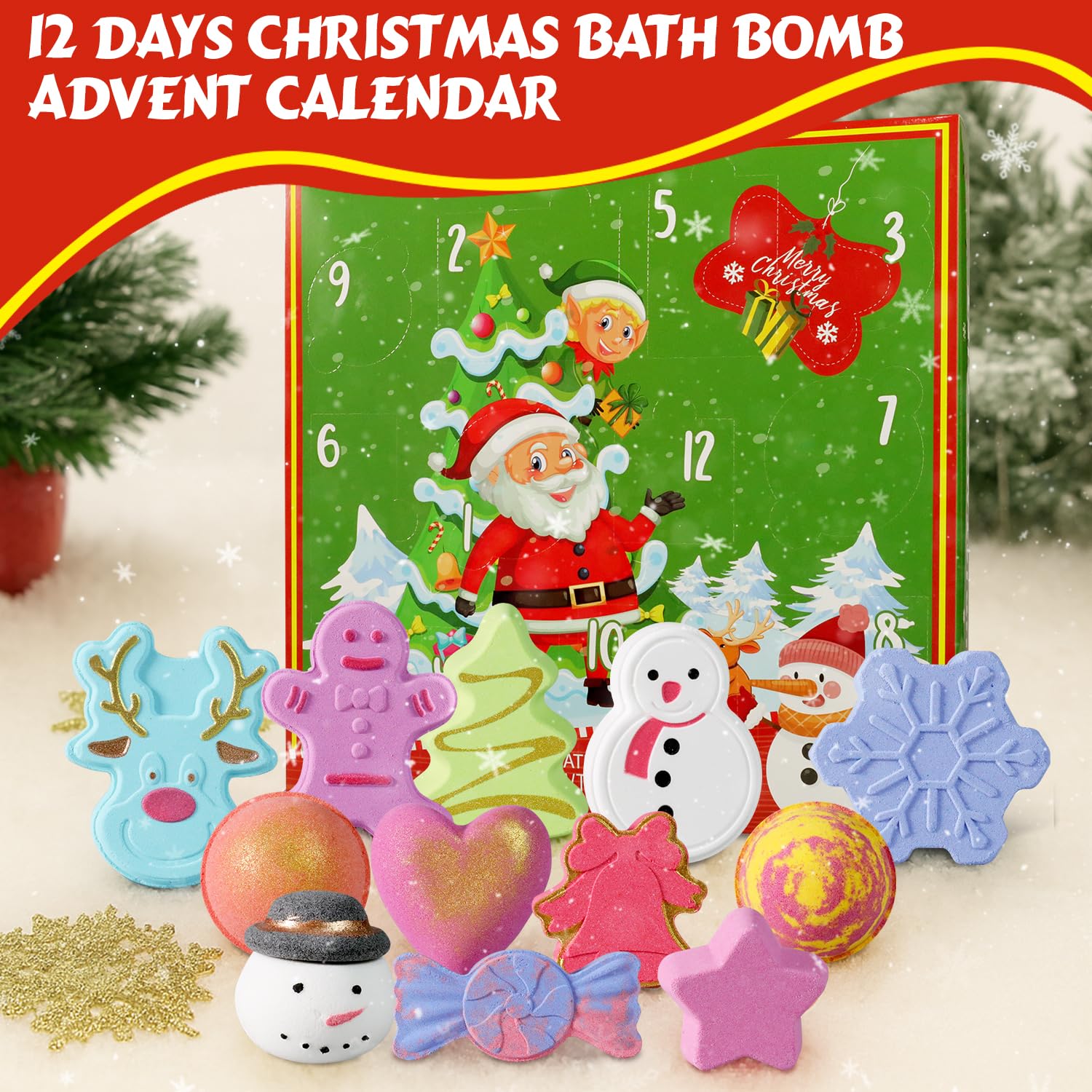 Spa Luxetique bath bombs in festive shapes for playful kid bath time