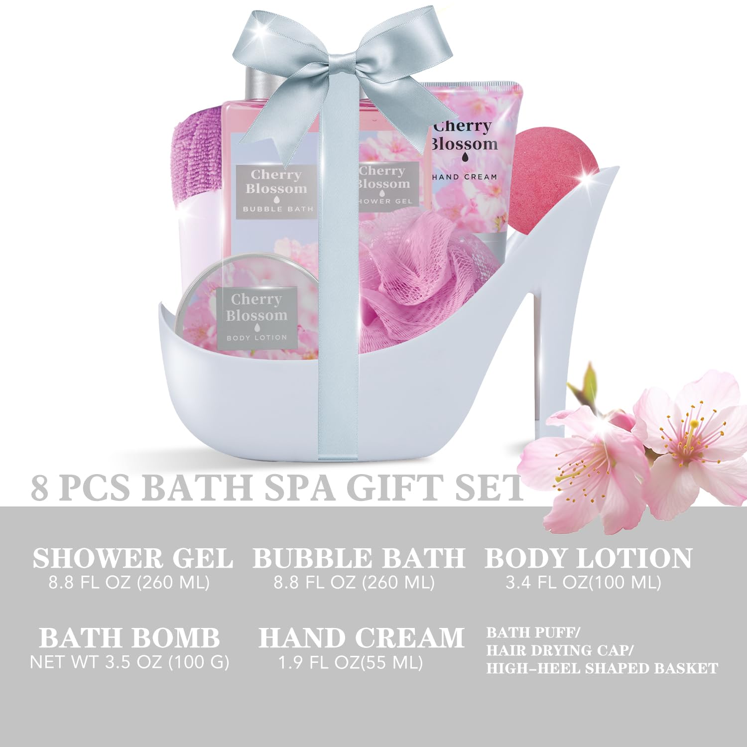 Cherry blossom bath bombs by Spa Luxetique