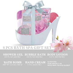 Cherry blossom bath bombs by Spa Luxetique