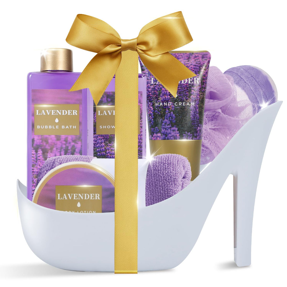 Spa Luxetique high-heel design gift box for chic gifting and celebration.