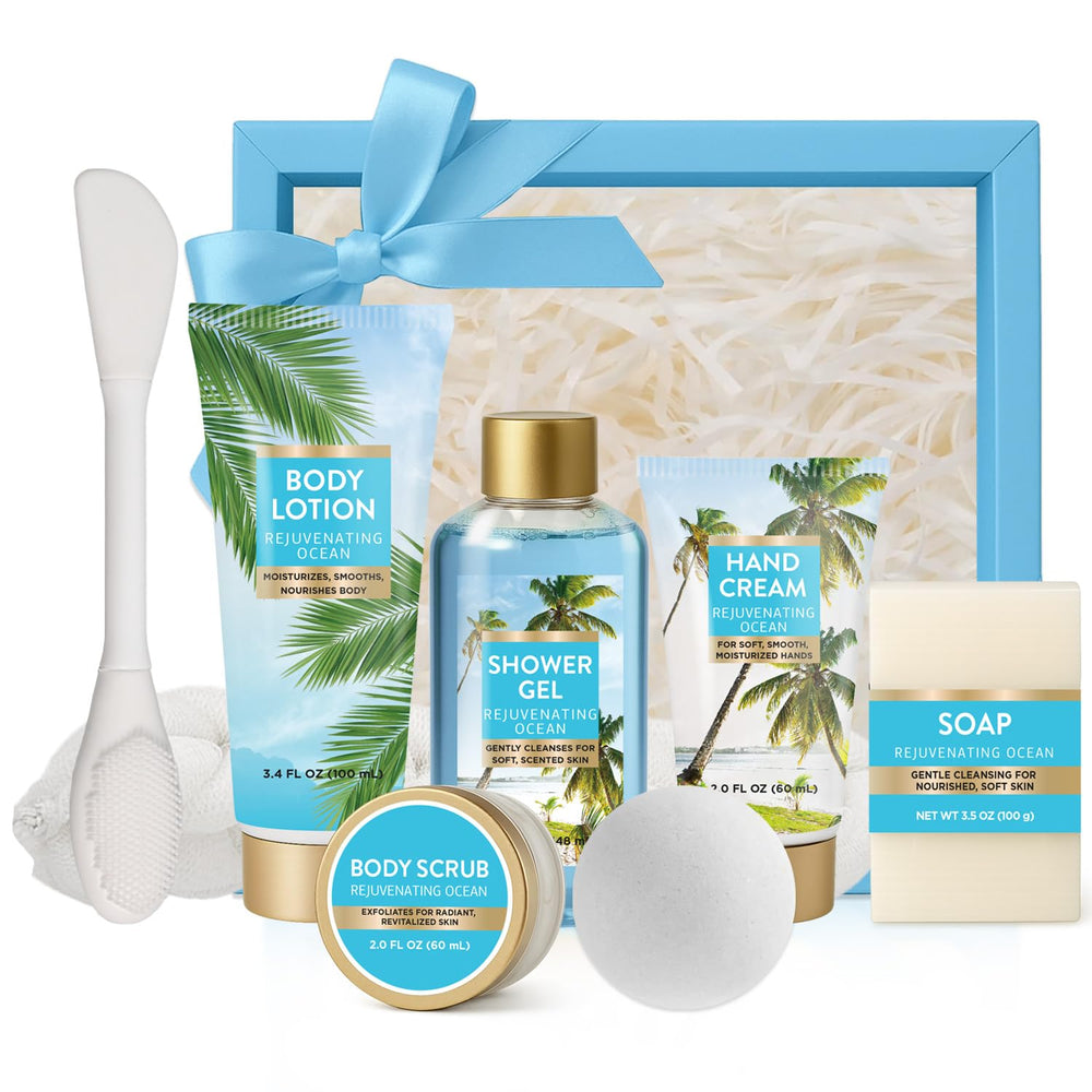 Spa Luxetique Ocean Gift Set box showing premium gift packaging for at-home spa