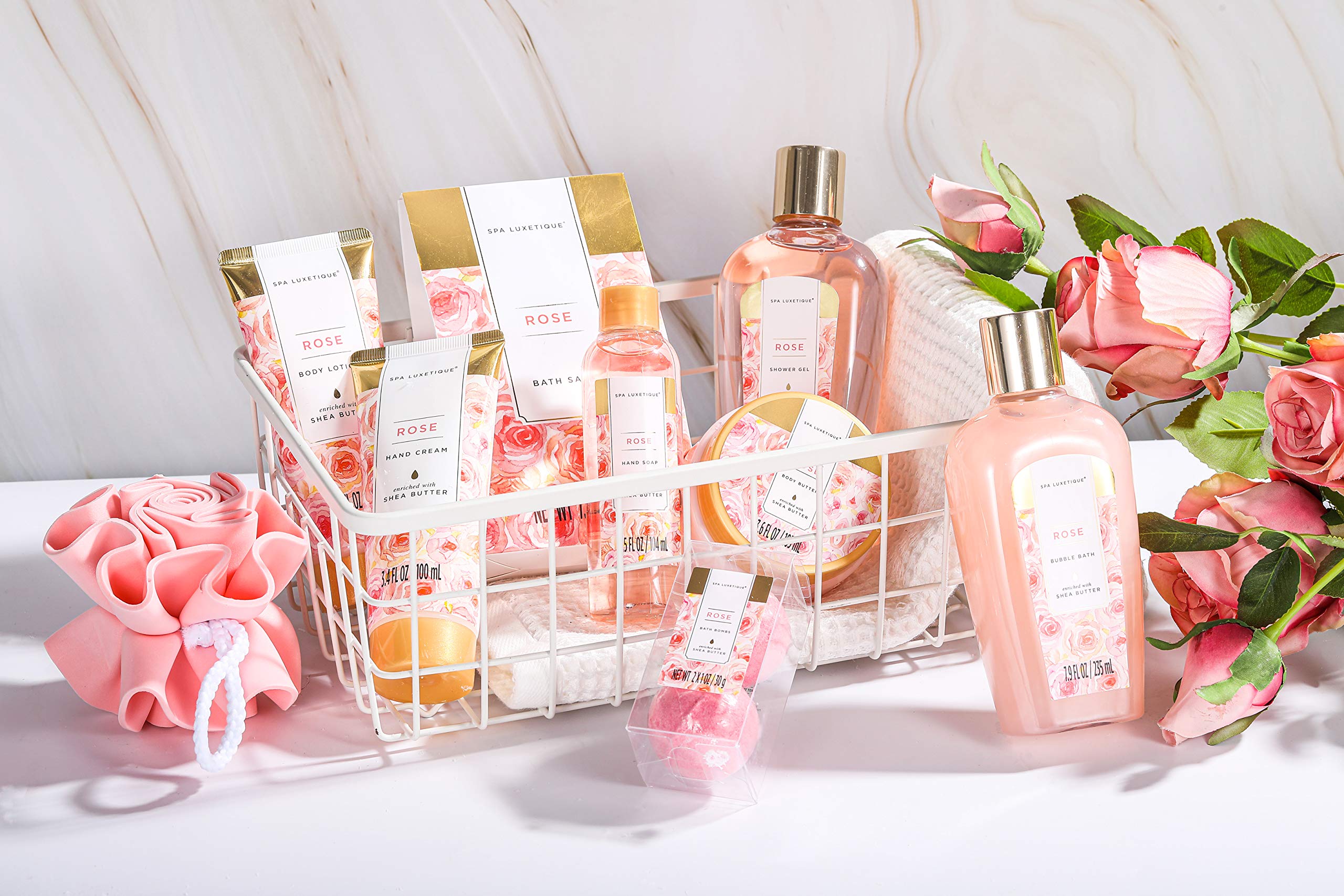 Spa Luxetique rose gift set tote bag for daily use and gifting
