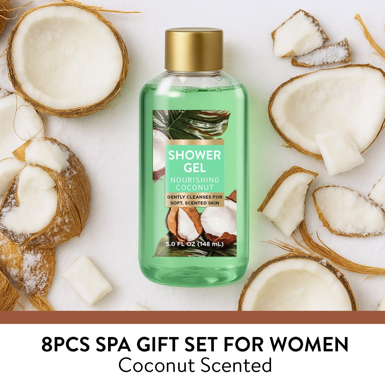 Spa Luxetique tropical coconut shower gel bottle with refreshing lather