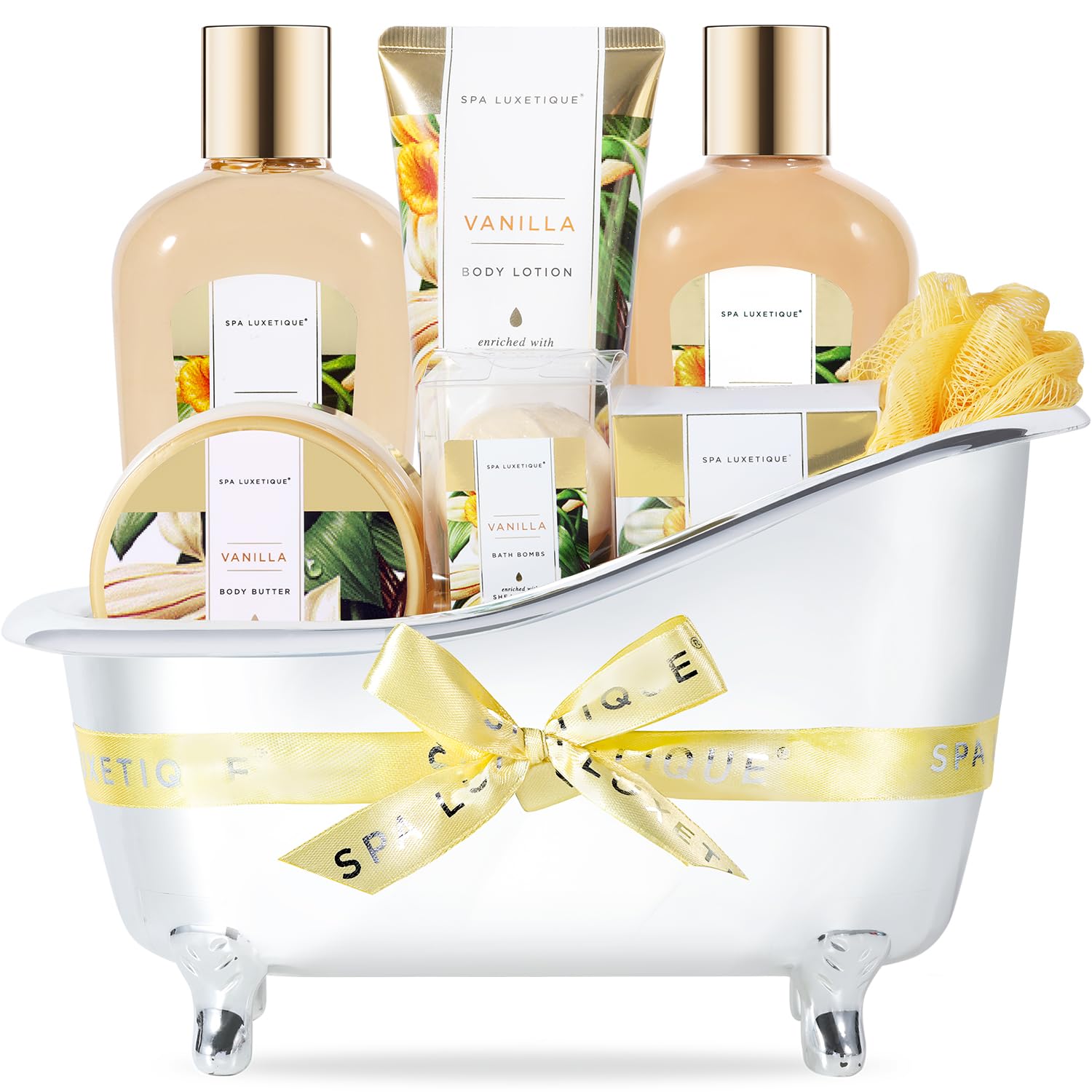 Spa Luxetique vanilla bath soap cleanses and calms the senses.
