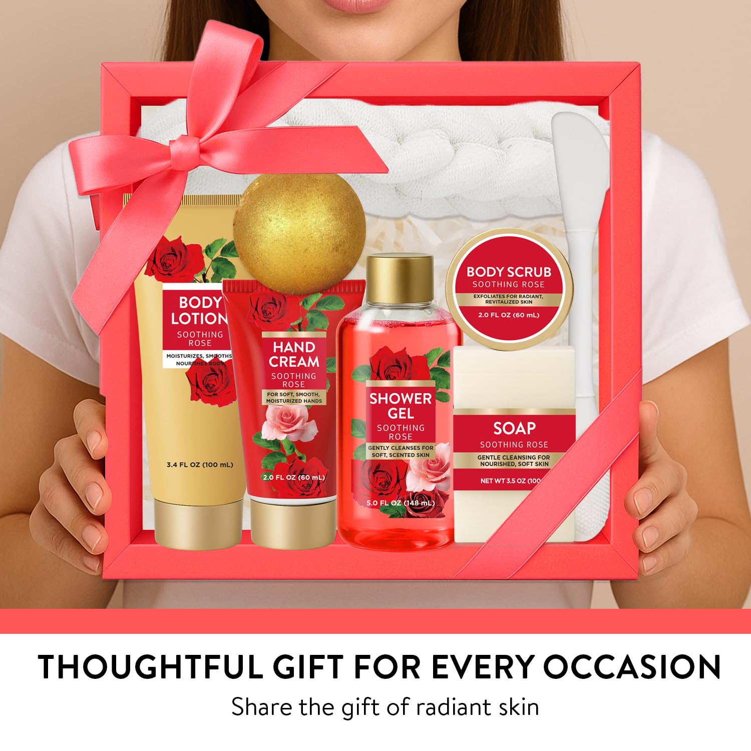 Spa Luxetique World rose soap bar evokes spa-like bath fragrance.