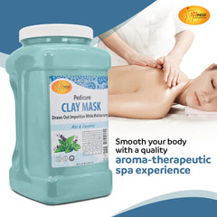 SPA REDI clay mask application for full-body cleansing and cooling relief.