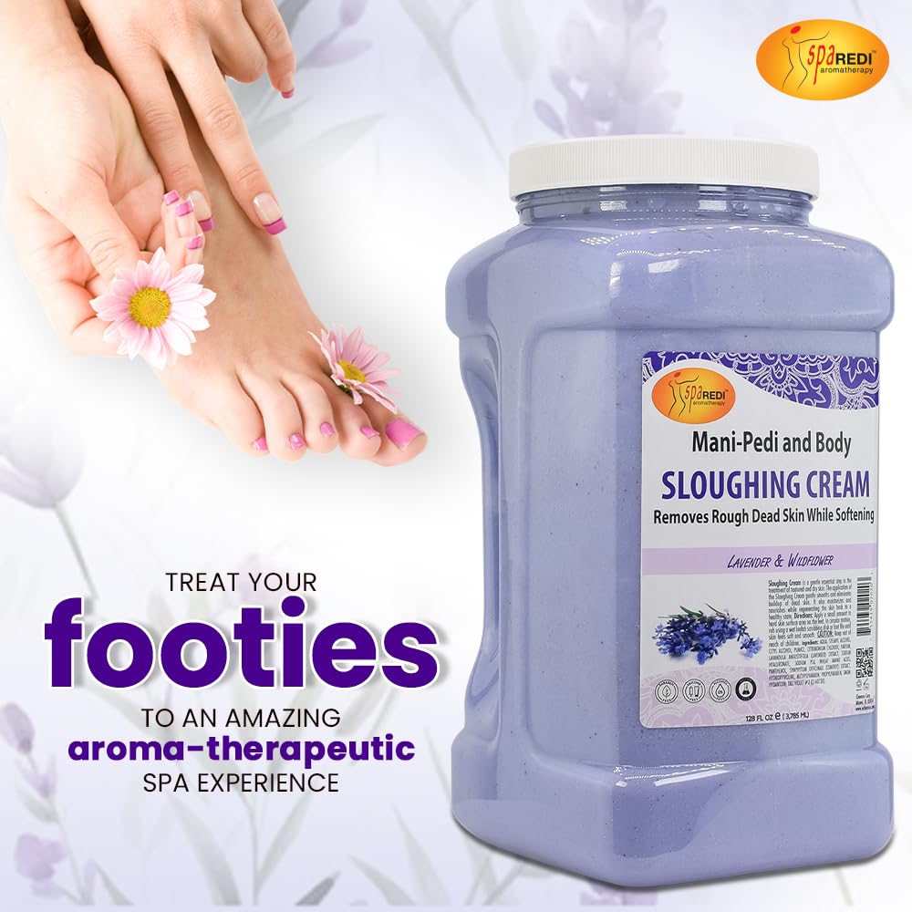 SPA REDI lavender aroma invites soothing foot care moment.