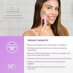 Spa Sciences LELA deep cleanse mode removes dirt and oil for refreshed skin.